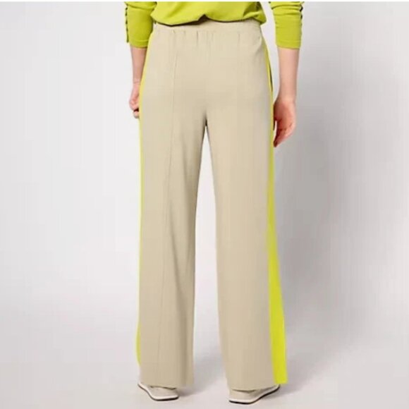 Studio Park x Kerstin Lindquist Side Stripe Knit Pant-Rust-Petite 1X-NEW-A628901 - Picture 2 of 2